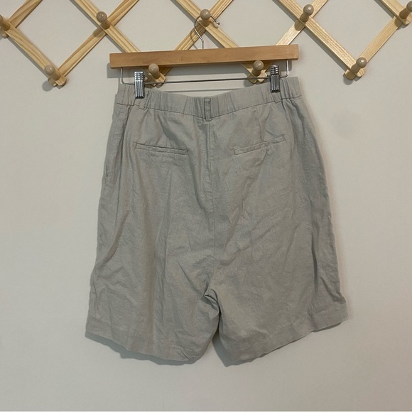 Rachel Zoe Tan Linen Blend High Waist Shorts size 10 - Picture 6 of 8
